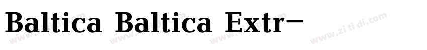 Baltica Baltica Extr字体转换